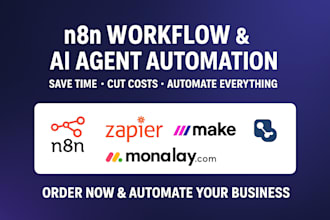 build powerful workflow with n8n and ai agents, zapier, make, mondaycom