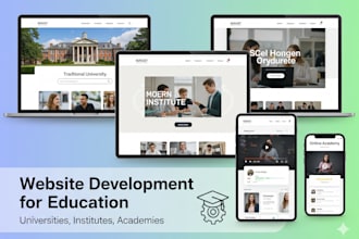 develop your university website or online academy