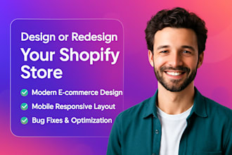 setup shopify store design and redesign
