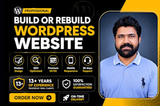 build or rebuild wordpress website, wordpress elementor, revamp wordpress