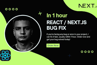 fix react, next js bugs in 1 hour