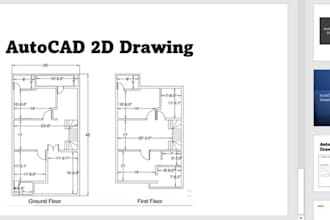 draw, architectural plans, in autocad 2d