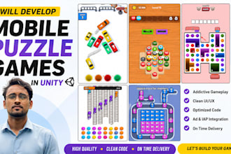 develop custom puzzle games in unity