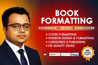 do professional book formatting and typesetting for amazon KDP