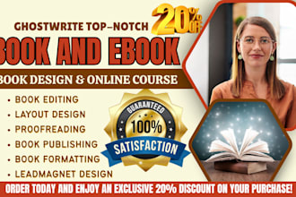 ghostwrite 30k words ebook, online course, mental health, self help, workbook