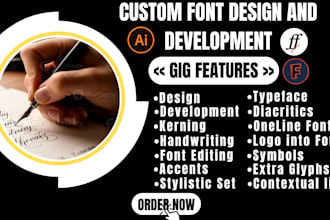 create professional custom fonts for logo, brands, and websites