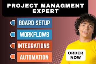 setup asana, clickup, trello, monday CRM expert project management