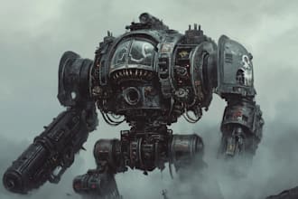make detailed warhammer illustration, paint warhammer