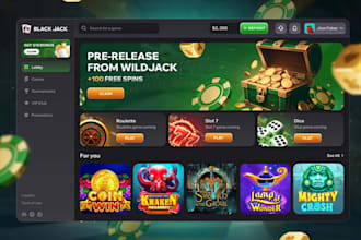 develop slot card game poker blackjack crypto game
