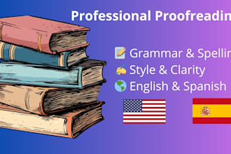 proofread your english or spanish text professionally
