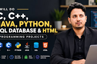 do python java and c programming tasks assignments and software projects