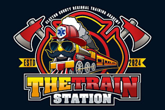 design unique fire fighter logo