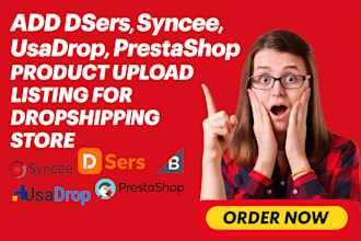 add dsers syncee usadrop prestashop product upload listing for dropshiping store