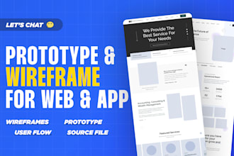 design wireframe or prototype your website, app or software