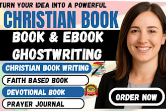 be christian ebook ghostwriter devotional book prayer journal faith based book