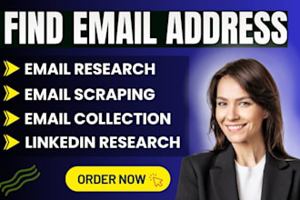 find email address, linkedin email research and website email collection