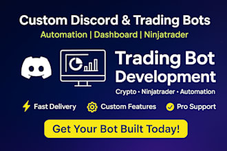 code your custom discord bot with dashboard, trading bot for ninjatrader