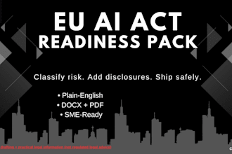 prepare eu ai act readiness pack with risk, disclosures, checklist