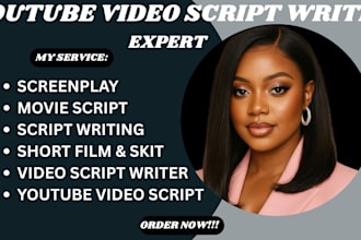 be your expert scriptwriter for movies, screenplays, and youtube videos