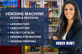 design vending machine website for vending machine business, lead generation