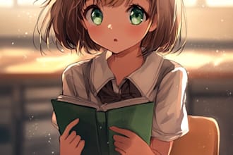 draw anime character an illustration