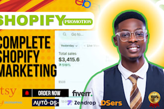 promote shopify esty ebay sales marketing promotion seo  cj dropshipping store