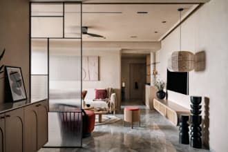 do home styler interior pent house,living room,bedroom apartment,kitechen render