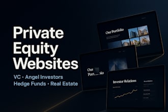 setup private equity firm website, reits, vcs, angel investors, syndicates sites