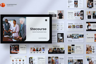 design professional pitch deck, training powerpoint presentation