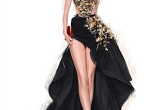 draw technical fashion illustration,fashion flat, cad