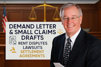 write damand letter court draft support small claims letter lawsuit rent dispute