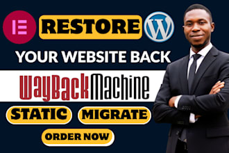 restore your website from wayback machine to wordpress