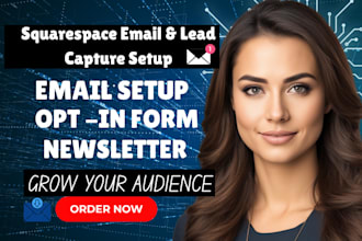 setup email marketing, opt in forms and lead capture on squarespace