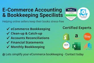 do ecommerce bookkeeping and accounting in quickbooks, xero
