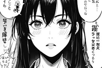 make a manga character illustration