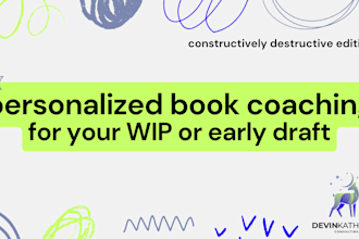 provide book coaching for your wip or early draft