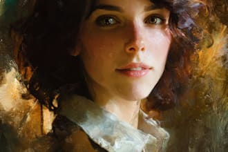 paint a family portrait into painting with oil painting