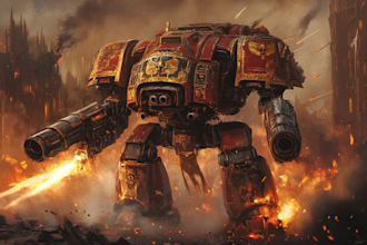 paint warhammer themed illustration