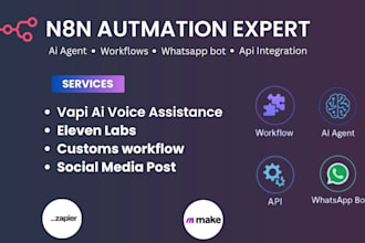 ai agents, automation, api integration with n8n, make com