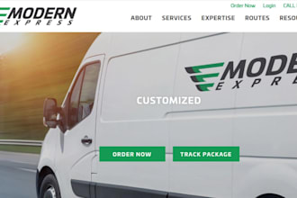 create a responsive courier delivery website for healthcare and logistics