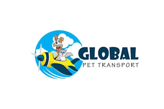 design motivation global pet transport logo