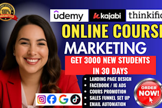 do online course promotion ebook marketing kajabi SEO teachable wix sales funnel