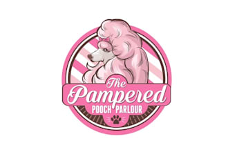 design attract dog grooming salon logo