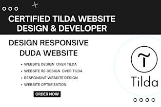 build and redesign responsive website using tilda