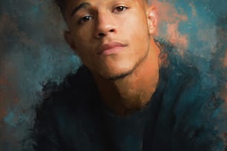 paint a real oil painting on canvas