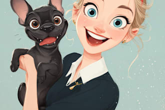draw pet portrait, vector portrait, animal illustration