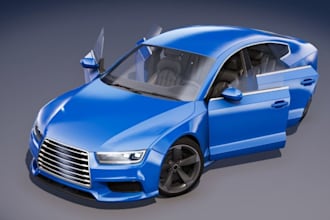create 3d car model vehicle automotive car model 3d car rendring for game
