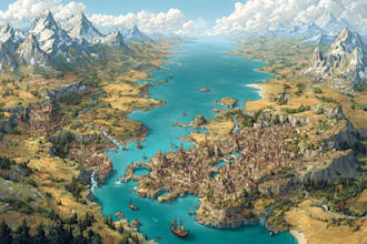 do fantasy map illustration