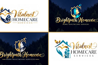 design a luxury home care logo home health care flyer design caregiver branding