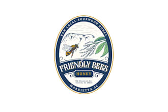 design unique sour wood honey logo